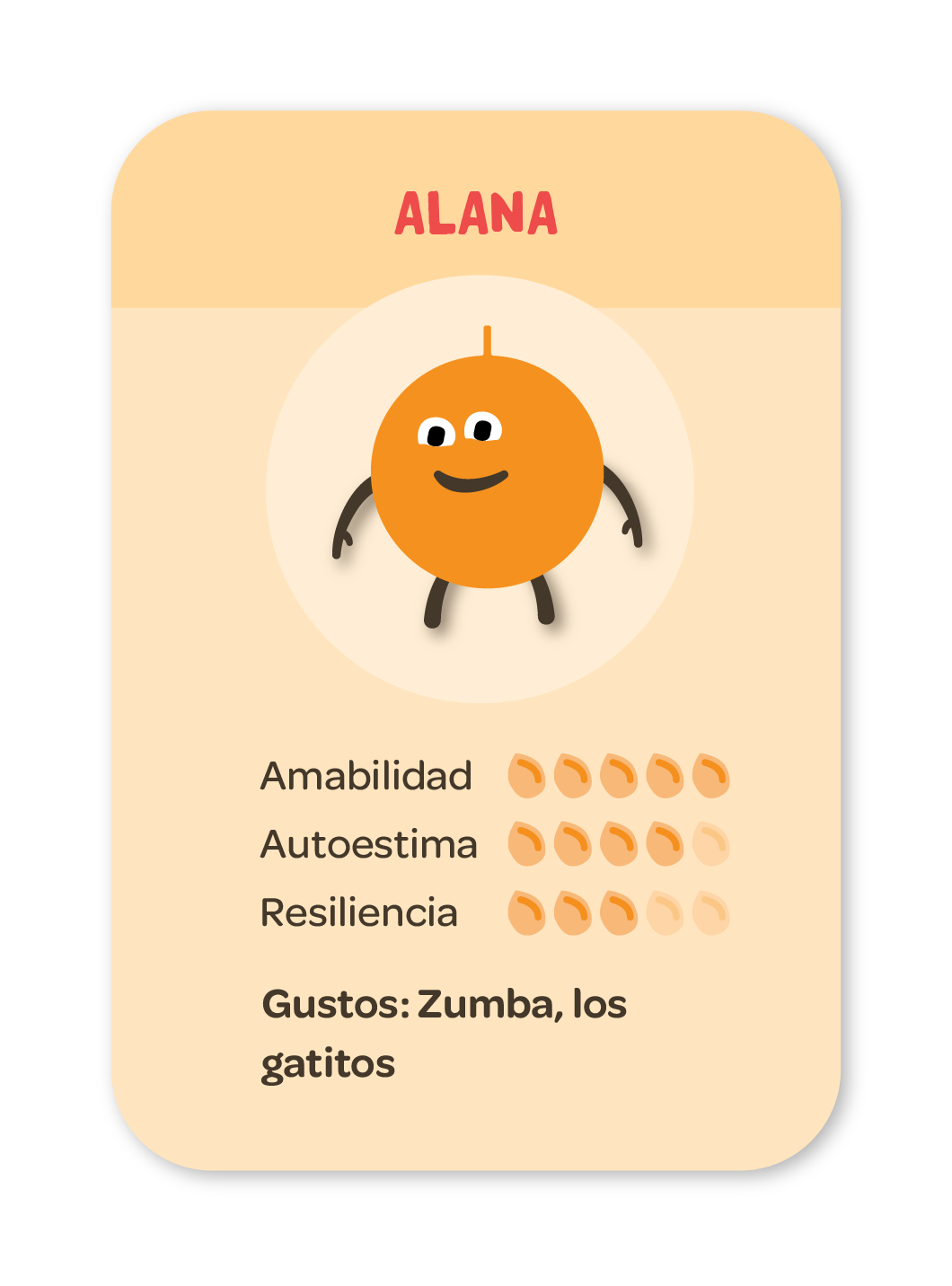 Etiquetar las emociones insignia de habilidad, Alana